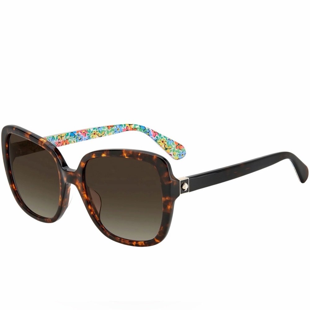 Kate‎ Spade Fun Classy Tortoise Shell Sunglasses with Colorful Floral Arms